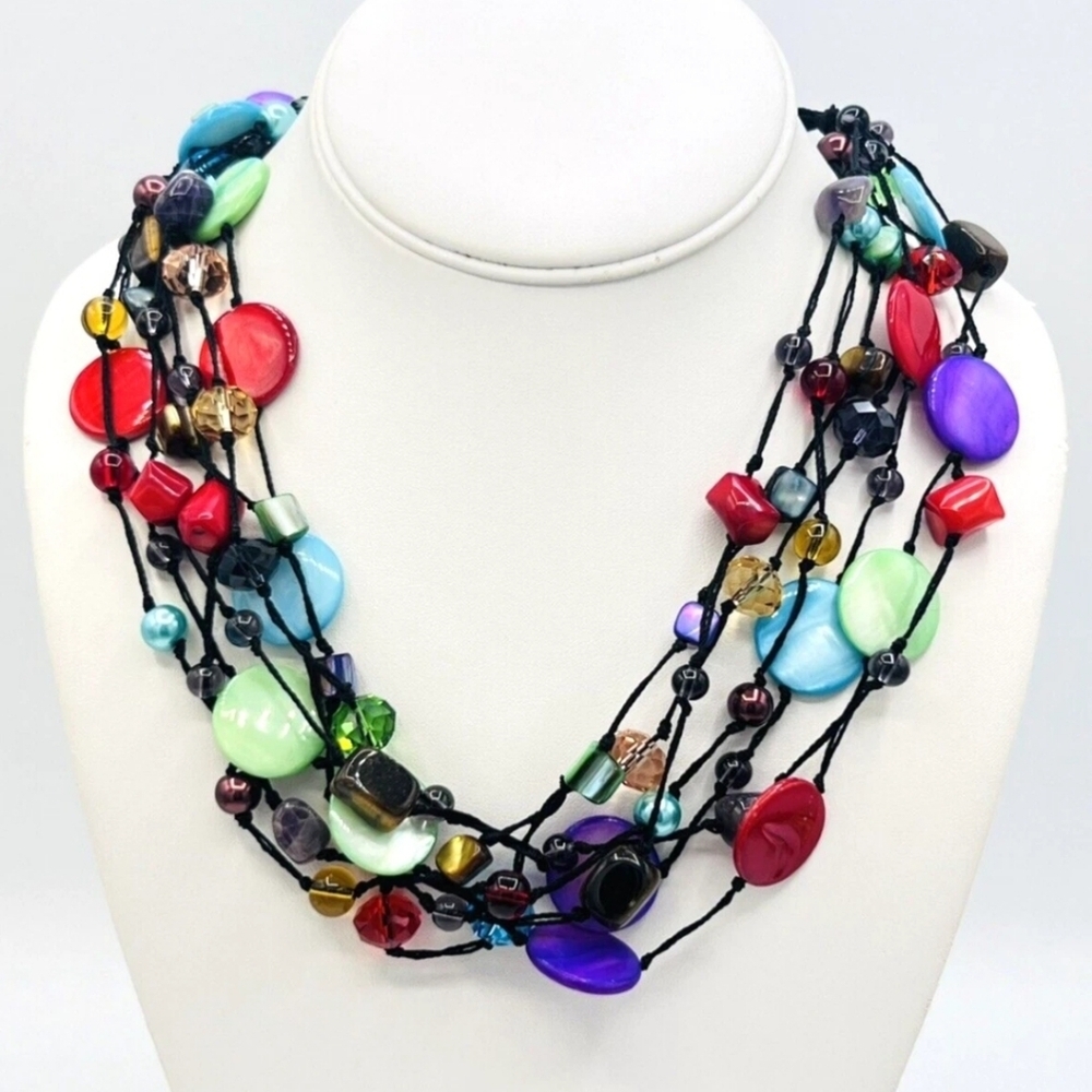 Premier Designs Multicolor Layered Spectrum Necklace